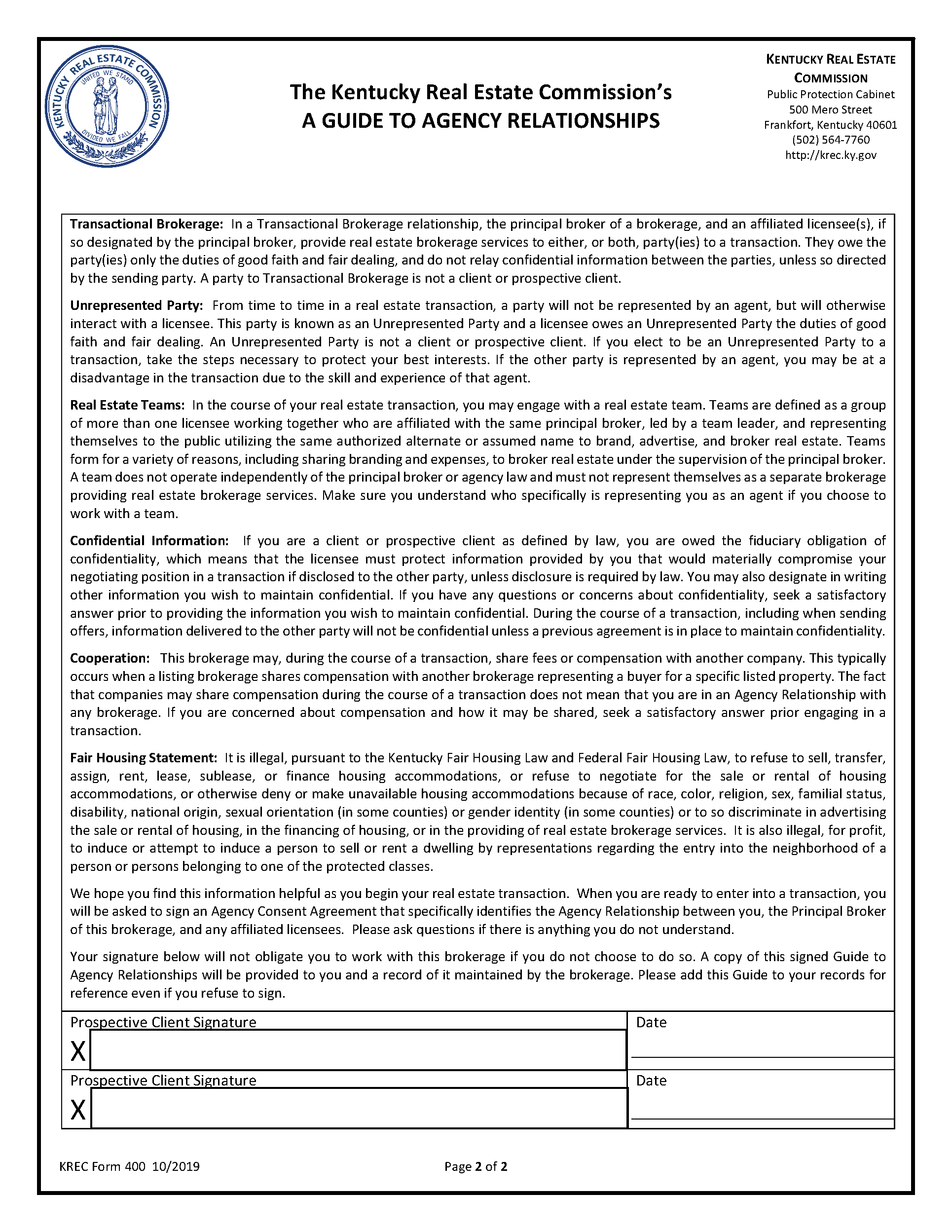 Consumer Guide to Agency Relationships_Page_2 Consumer Guide to Agency Relationships_Page_2